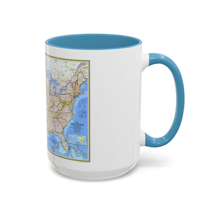 USA - The United States (1976) (Map) Accent Coffee Mug