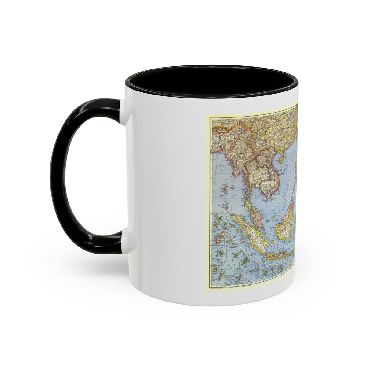 Pacific Islands - Southeast Asia (1944) (Map) Accent Coffee Mug