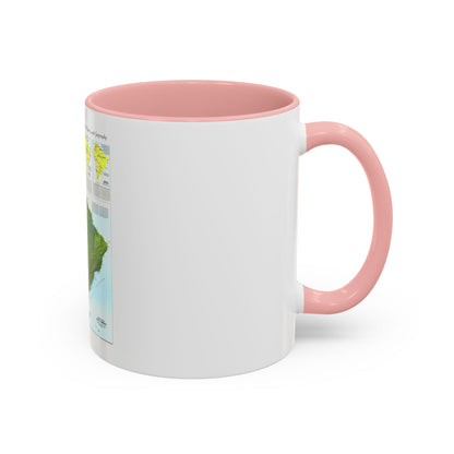 South America - Physical Map (1972) (Map) Accent Coffee Mug