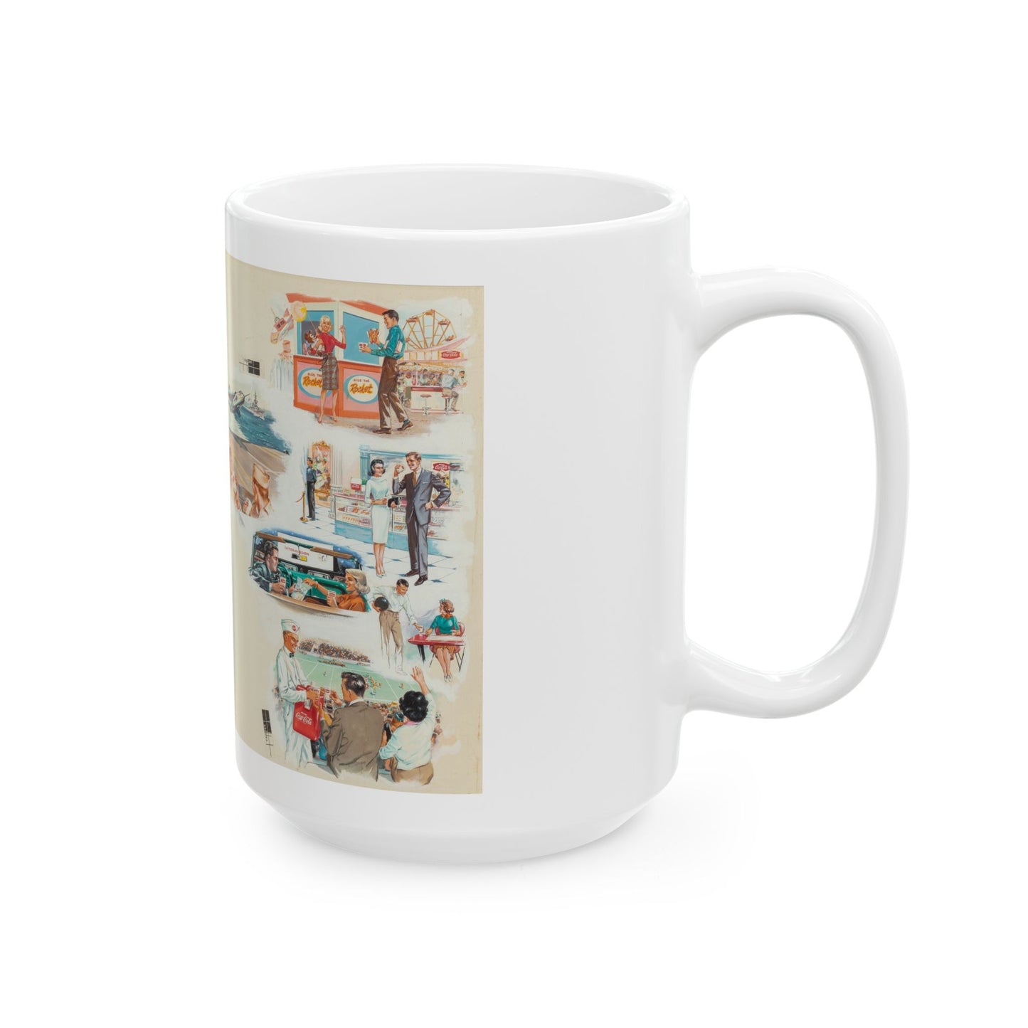 Eleven Vignettes, Coca-Cola advertisements, 1966 - White Coffee Mug