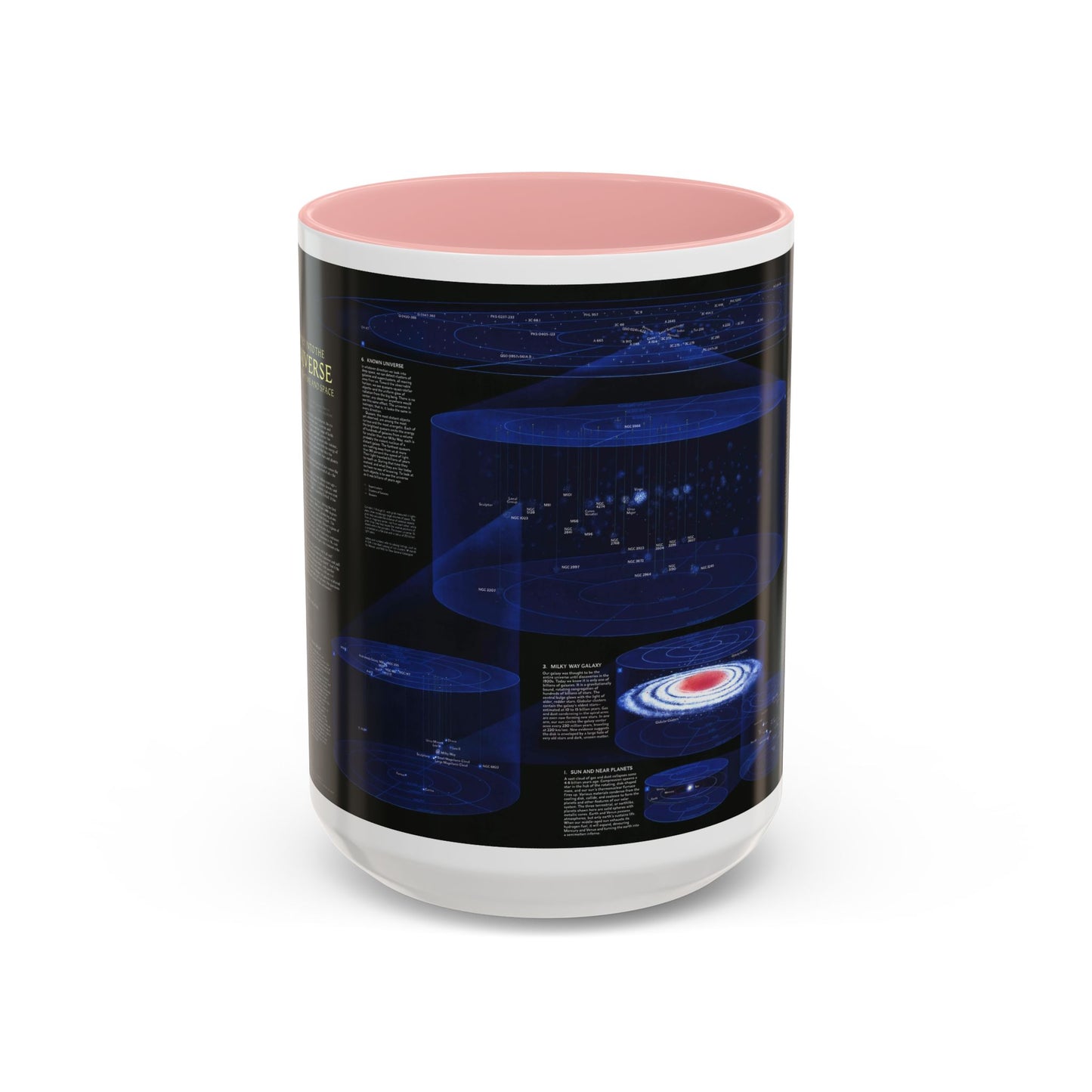 Space - The Universe - Through Time and Space (1983) (Map) Accent Coffee Mug