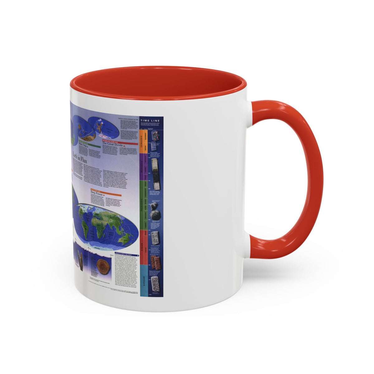 World Map - Physical Earth 2 (1998) (Map) Accent Coffee Mug