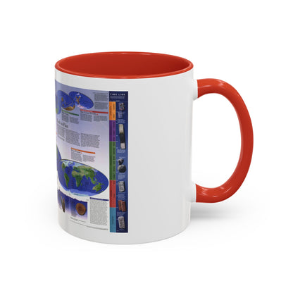 World Map - Physical Earth 2 (1998) (Map) Accent Coffee Mug