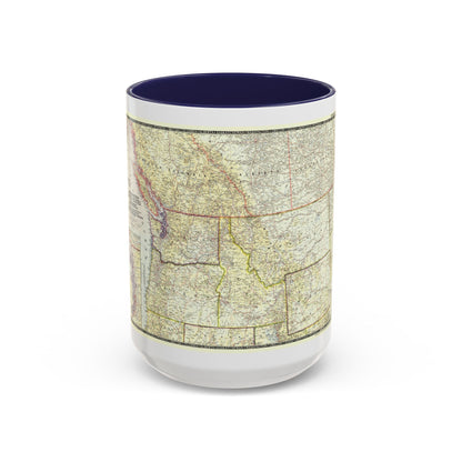 USA - Northwestern (1950) (Map) Accent Coffee Mug