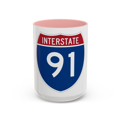 Interstate 91 (U.S. Highways) Accent Coffee Mug