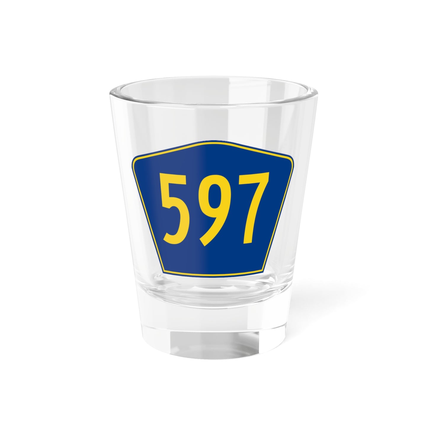 PR secondary 597 (Puerto Rico) (Road Sign) Shot Glass 1.5oz
