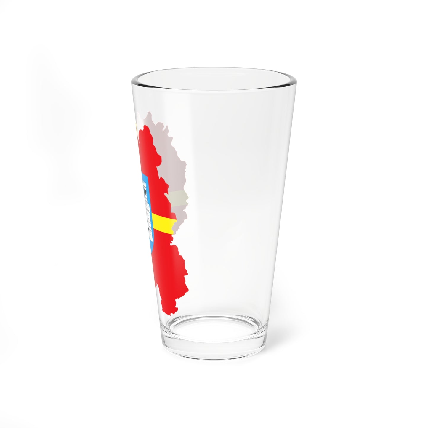 Flag-map of Zhytomyr Oblast (Ukraine) Pint Glass 16oz