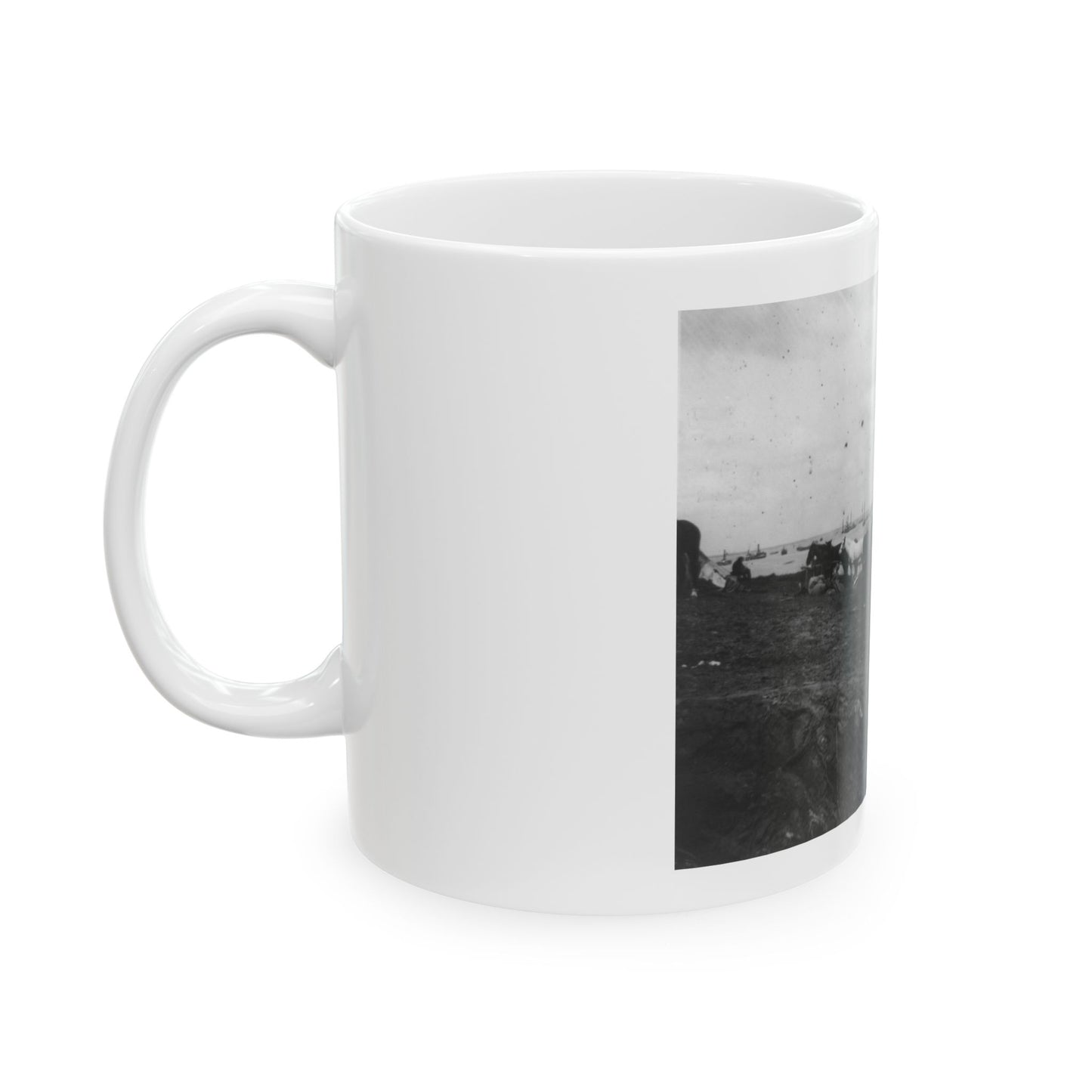 Belle Plains, Va., May 16, 1864, Encampment Of 2nd New York And 1st Massachusetts Heavy Artillery (U.S. Civil War) White Coffee Mug
