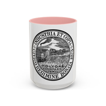 Seal of Holyoke Massachusetts - Accent Coffee Mug
