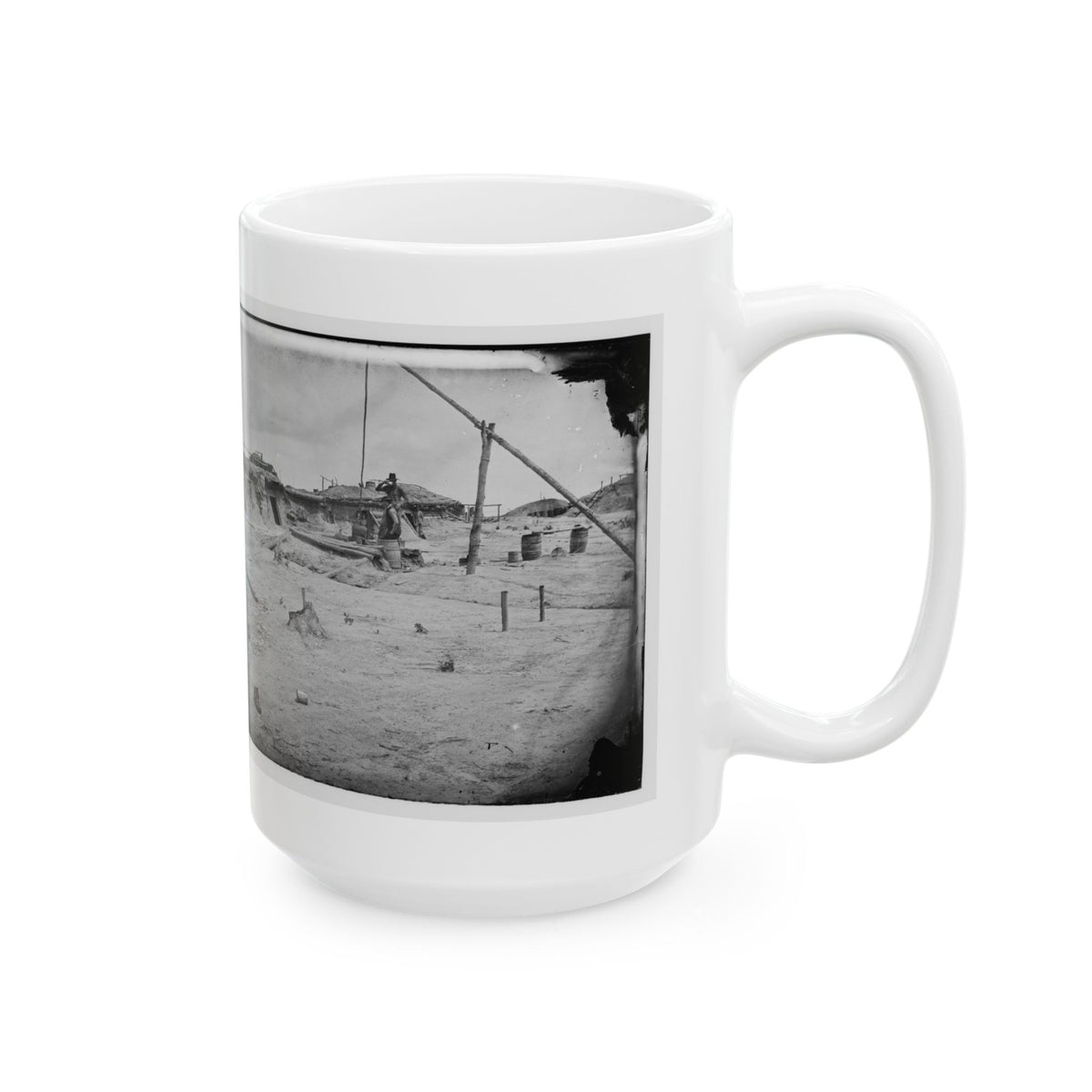 Petersburg, Va. Earthworks In Front Of The Town (U.S. Civil War) White Coffee Mug
