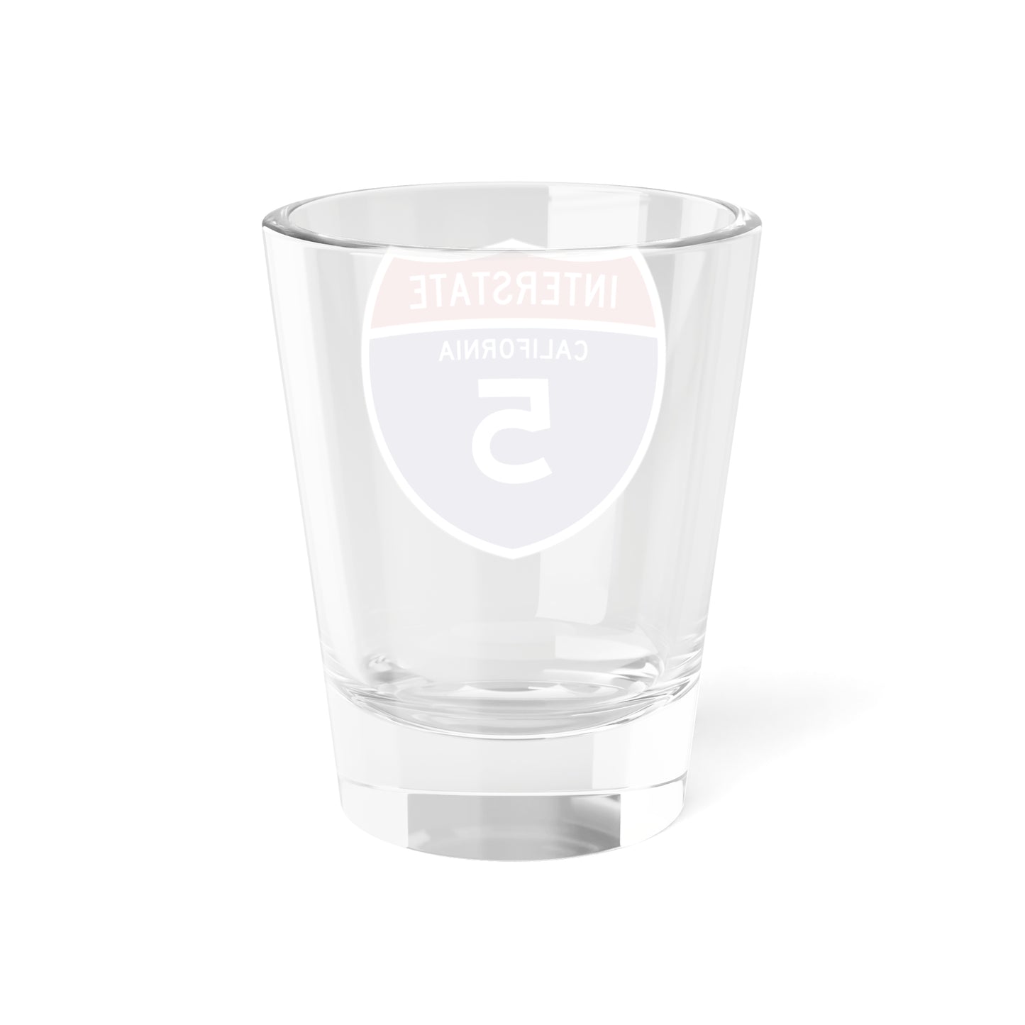 I-00 1957 template (California) (Road Sign) Shot Glass 1.5oz