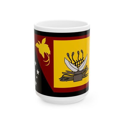 Flag of Western Province Papa New Guinea - White Coffee Mug-15oz-Go Mug Yourself