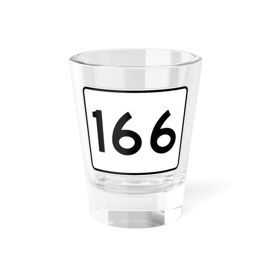MA Route 166 (Massachusetts) (Road Sign) Shot Glass 1.5oz