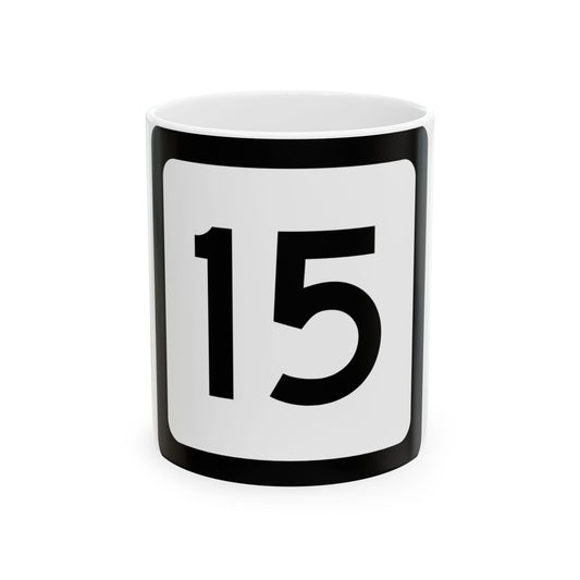 WV-15 (Virginia) (Road Sign) White Coffee Mug-11oz-Go Mug Yourself