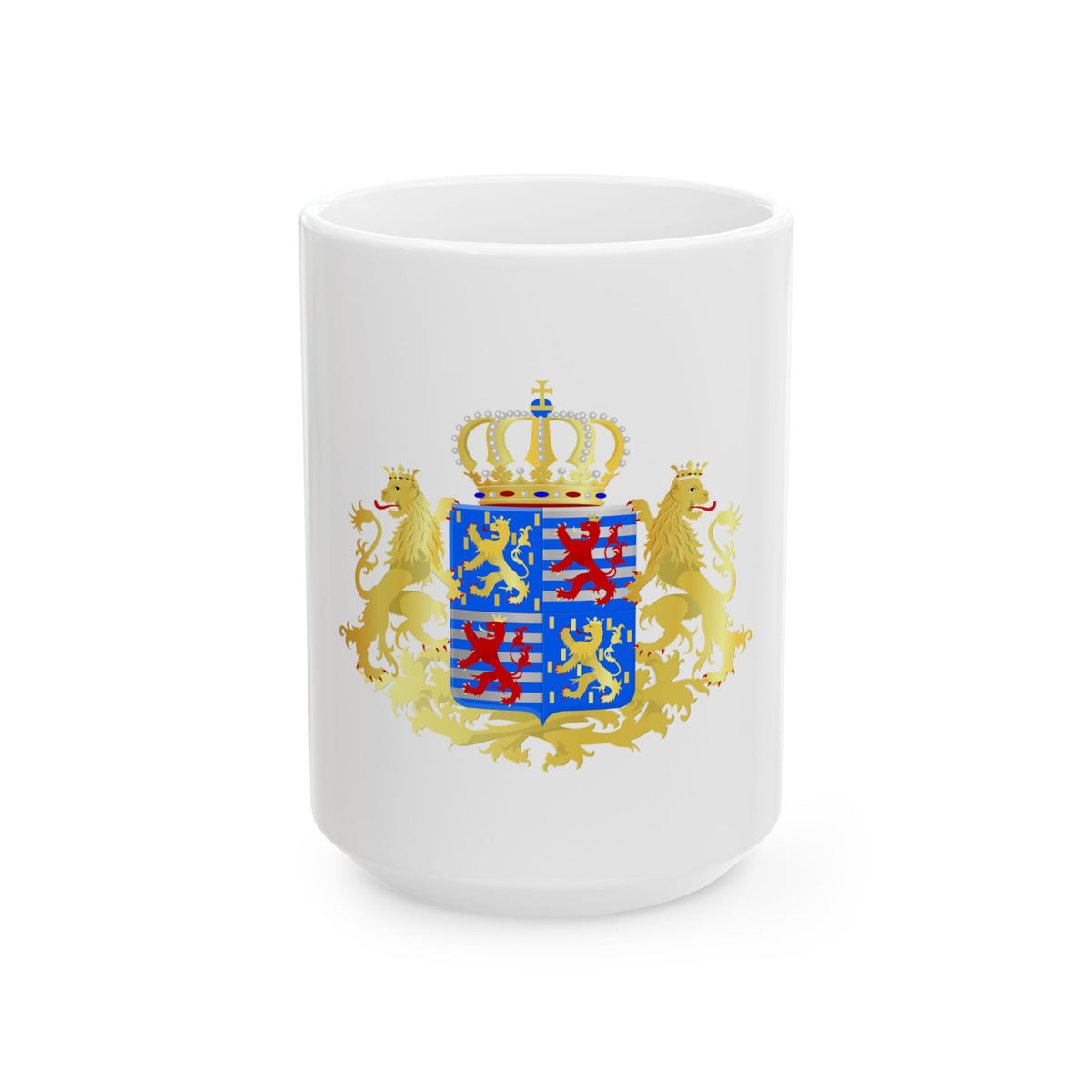 Middle coat of arms of the Grand Dukes of Luxembourg prior to 2000 - White Coffee Mug