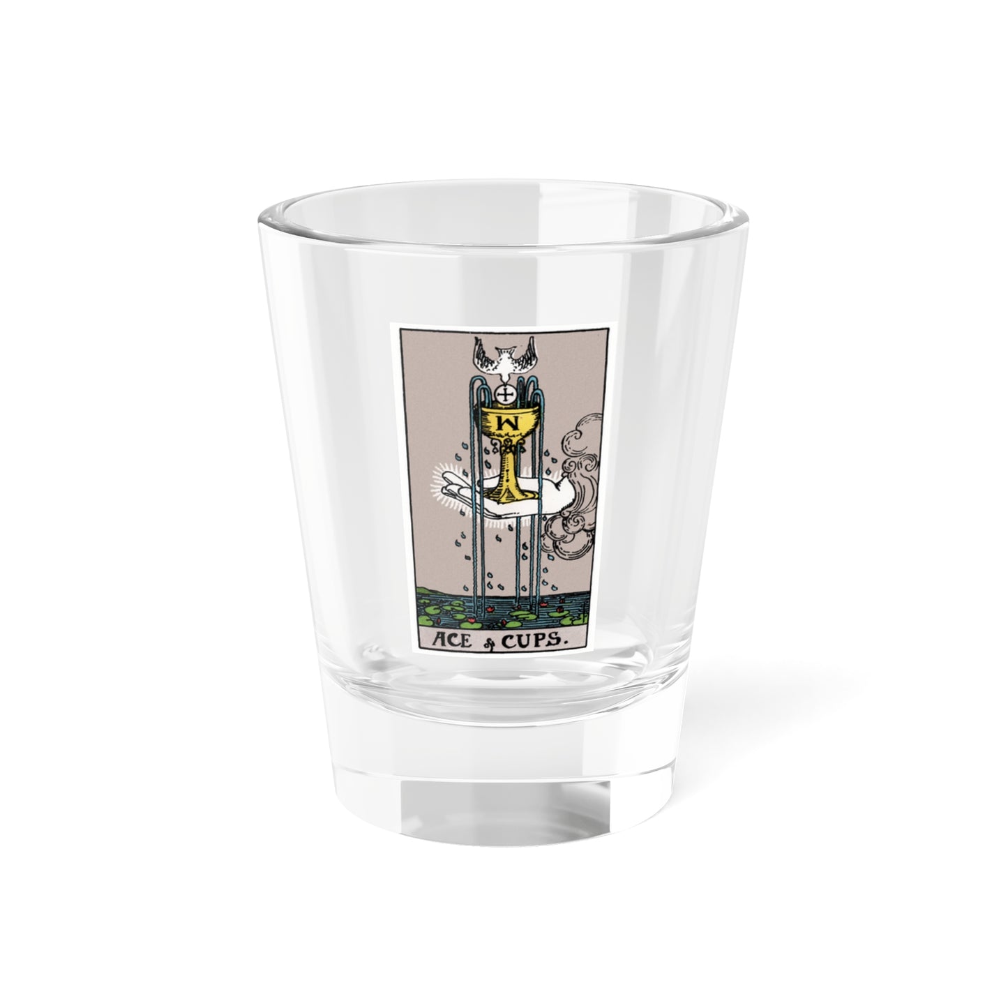 The Ace of Cups (Tarot Card) Shot Glass 1.5oz-1.5oz-Go Mug Yourself