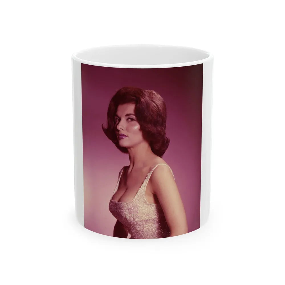 Nancy Kovack #43 (Vintage Female Icon) White Coffee Mug-11oz-Go Mug Yourself