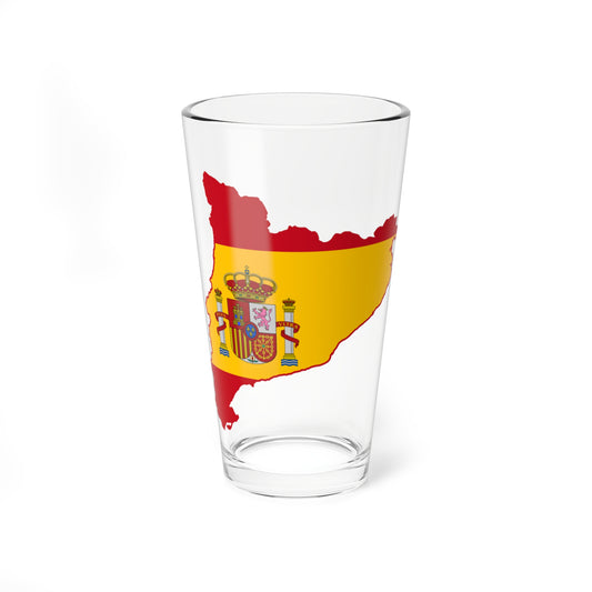 Flag map of Catalonia Spain (Spain) Pint Glass 16oz
