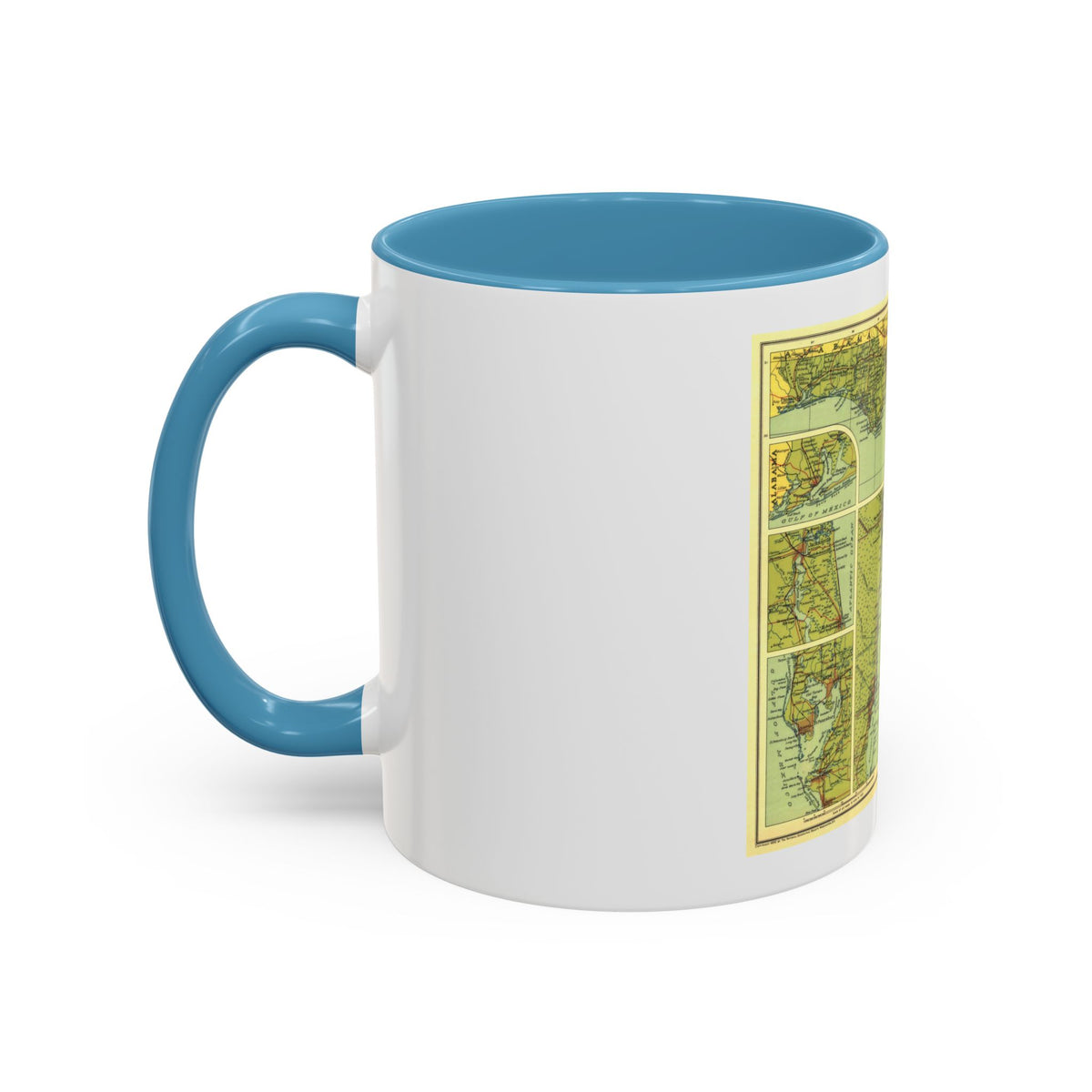 USA - Florida (1930) (Map) Accent Coffee Mug