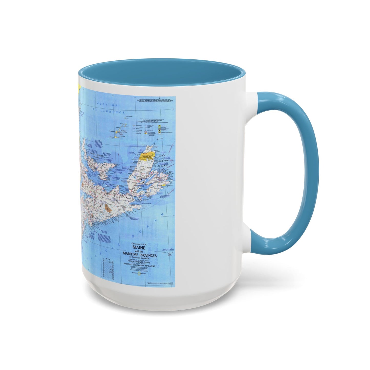 Canada - Maine, with the Maritime Provinces 1 (1975) (Map) Accent Coffee Mug