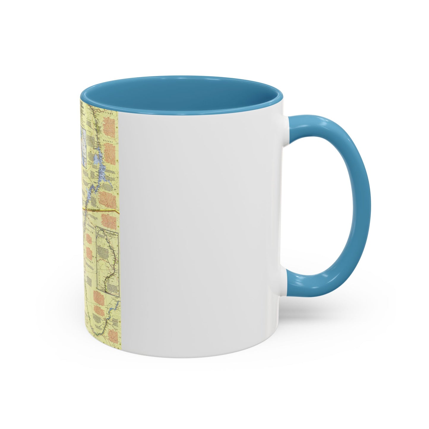 Egypt - Nile Valley, Land of the Pharaohs (1965) (Map) Accent Coffee Mug