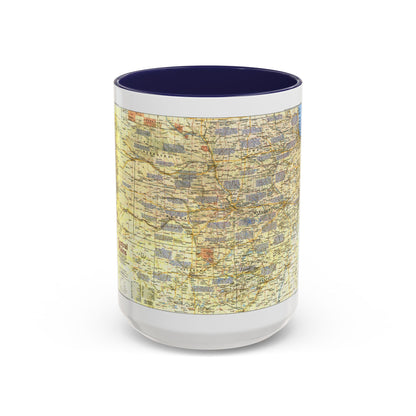 USA - Central Plains 1 (1985) (Map) Accent Coffee Mug