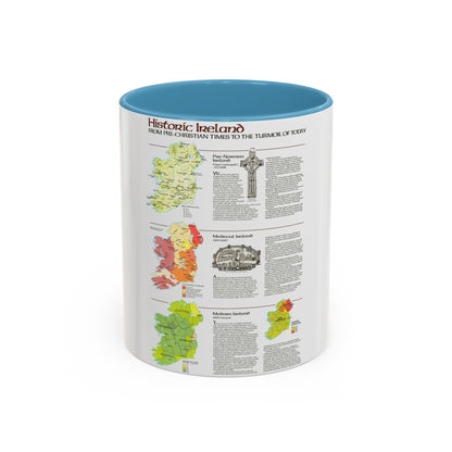 Ireland - Historic Pre-Christian to the Modern Day (1981) (Map) Accent Coffee Mug