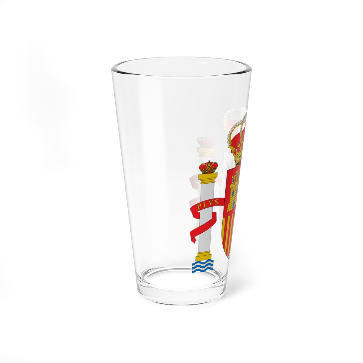 Escudo nacional de España 1981 base circular (Spain) (Coat of Arms) Pint Glass 16oz