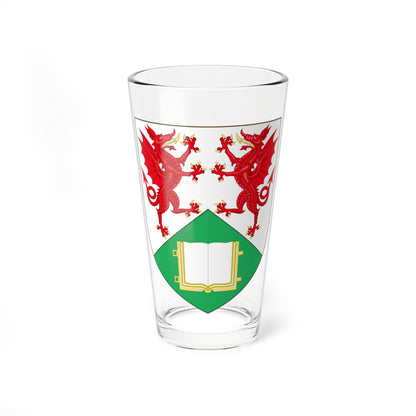 Shield of Aberystwyth University (United Kingdom) (Coat of Arms) Pint Glass 16oz