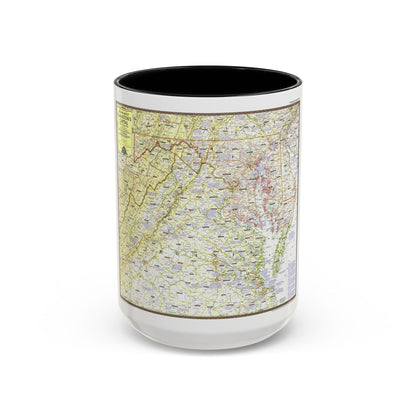 USA - Round About the Nation's Capital (1956) (Map) Accent Coffee Mug