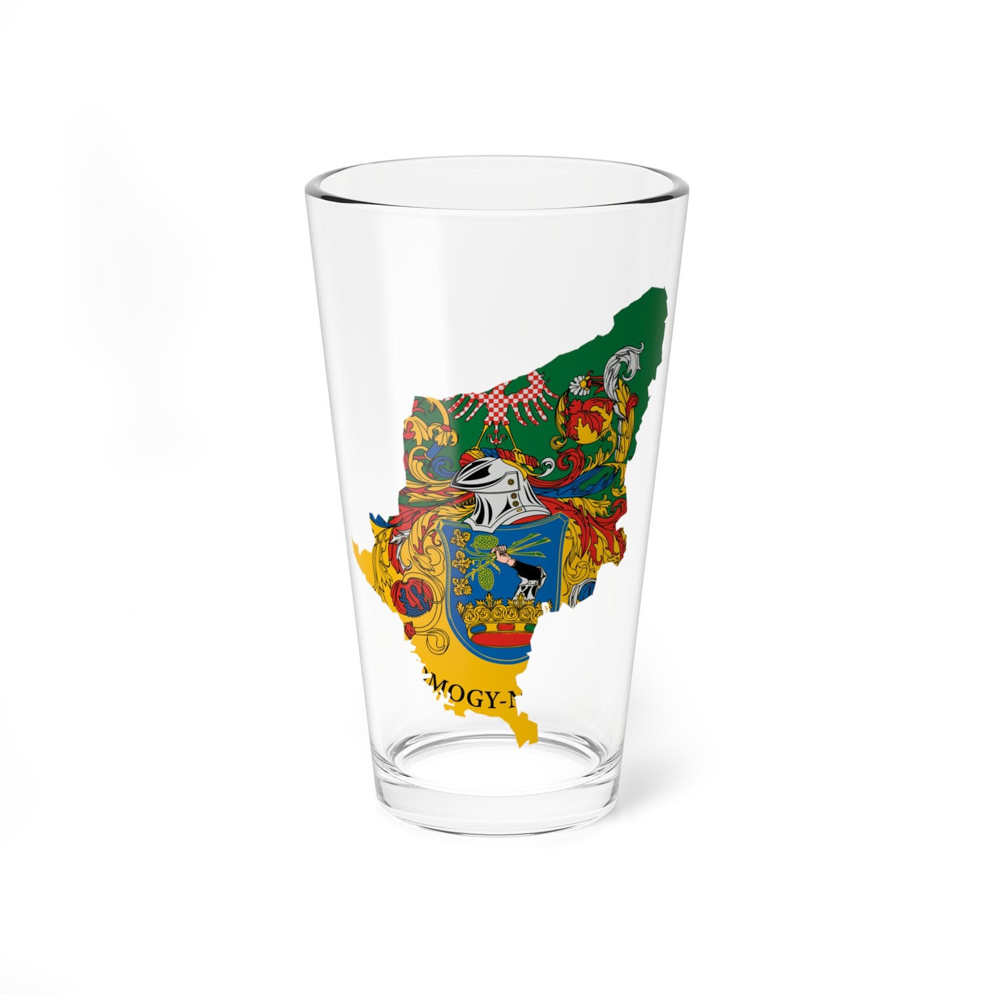 Flag-map of Somogy County (Hungary) Pint Glass 16oz