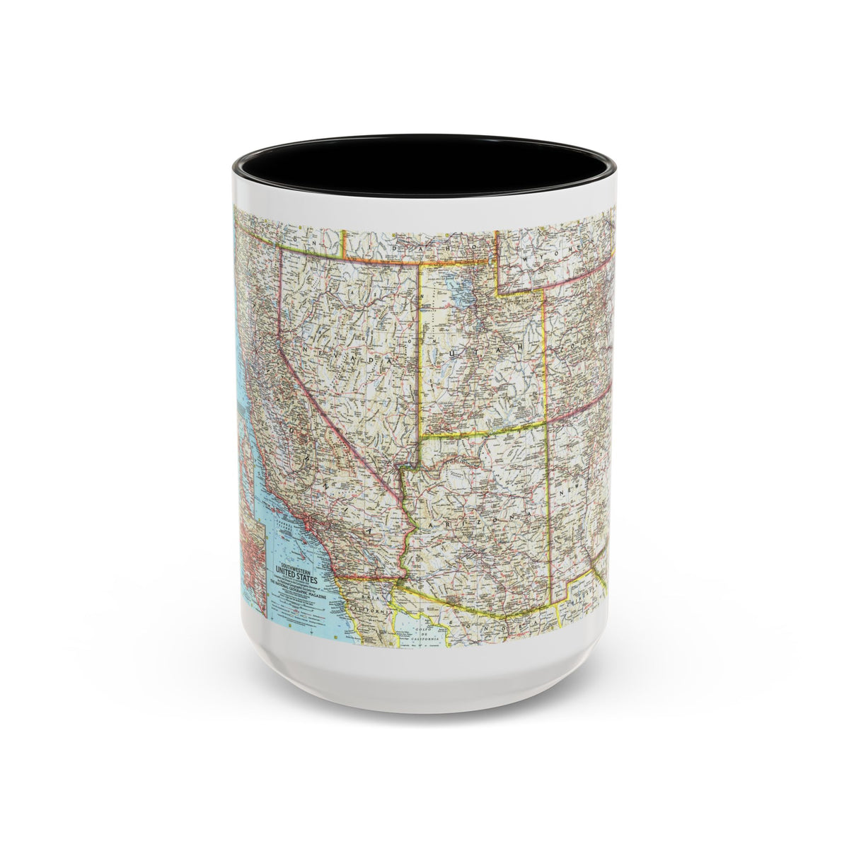 USA - Southwestern (1959) (Map) Accent Coffee Mug