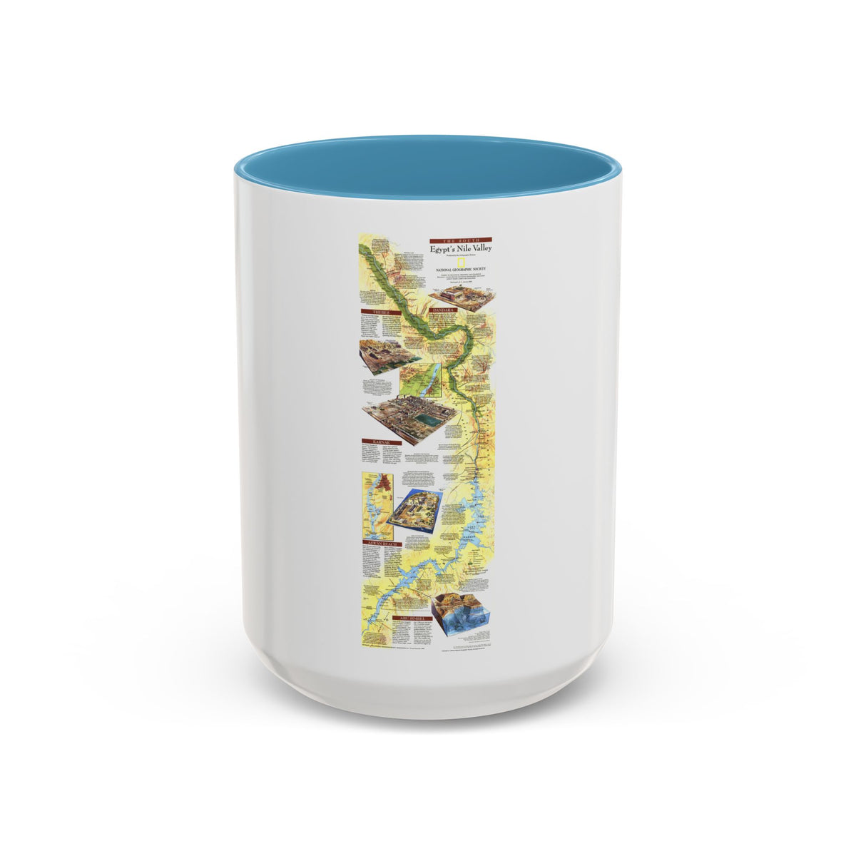Egypt's Nile Valley- The South (1995) (Map) Accent Coffee Mug