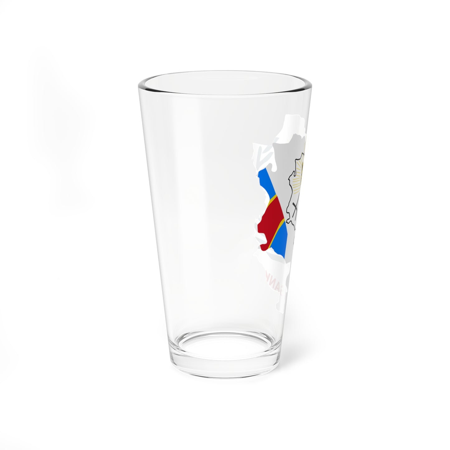 Flag map of Sankuru Province DRC (Congo) Pint Glass 16oz
