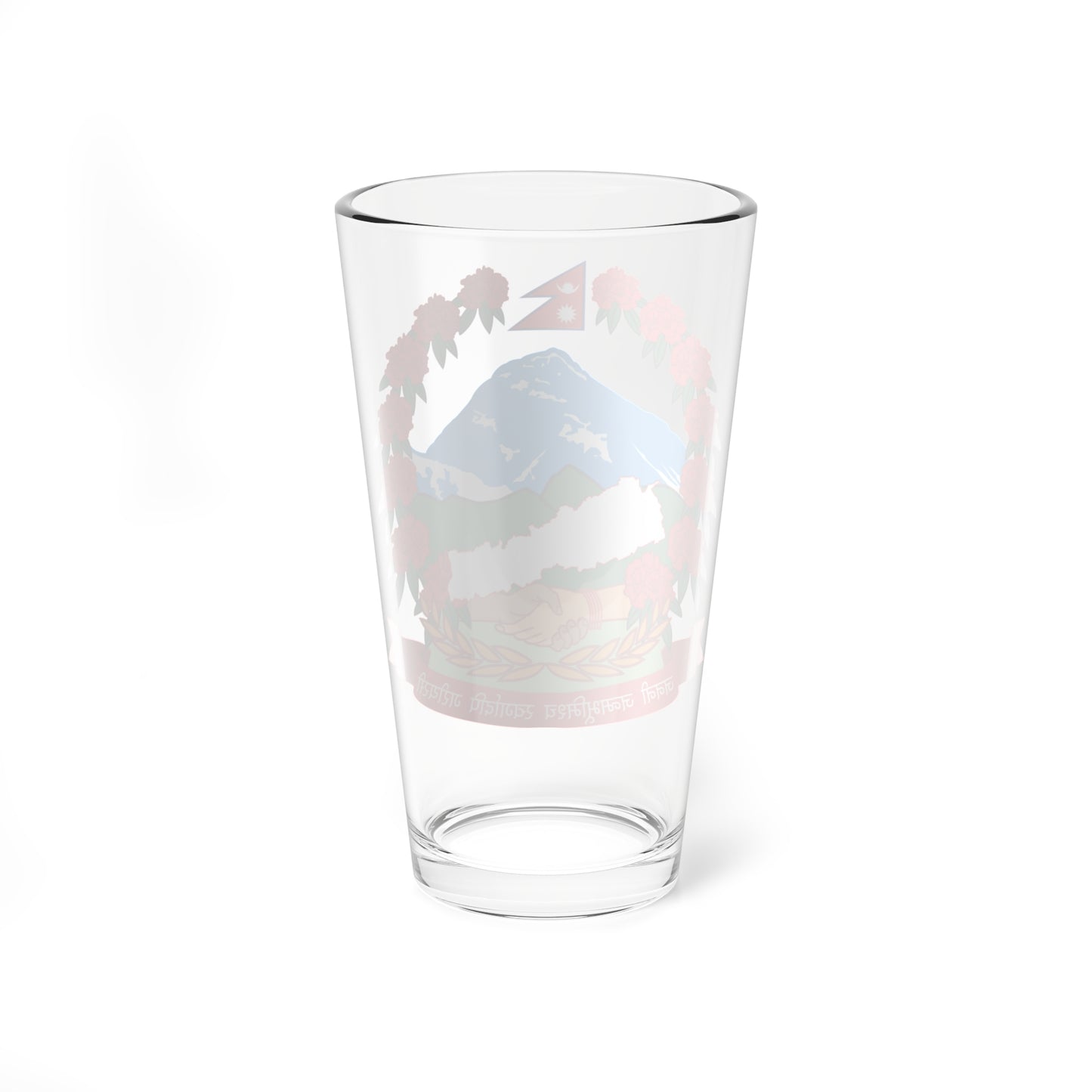 Emblem of Nepal alternative (Nepal) (Coat of Arms) Pint Glass 16oz
