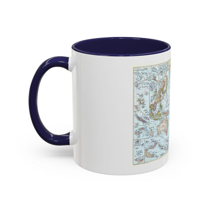Pacific Ocean (1952) (Map) Accent Coffee Mug