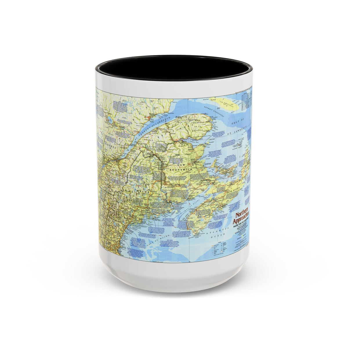 USA - Northern Approaches 1 (1985) (Map) Accent Coffee Mug