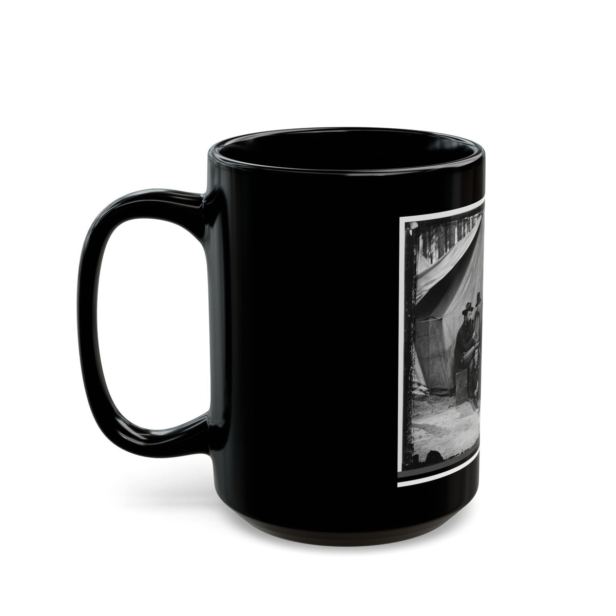 Petersburg, Virginia. Engineers At H.Q., Army Of The Potomac (U.S. Civil War) Black Coffee Mug