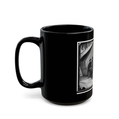 Petersburg, Virginia. Engineers At H.Q., Army Of The Potomac (U.S. Civil War) Black Coffee Mug