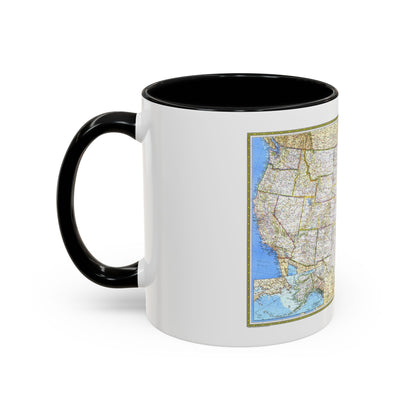 USA - The United States (1987) (Map) Accent Coffee Mug
