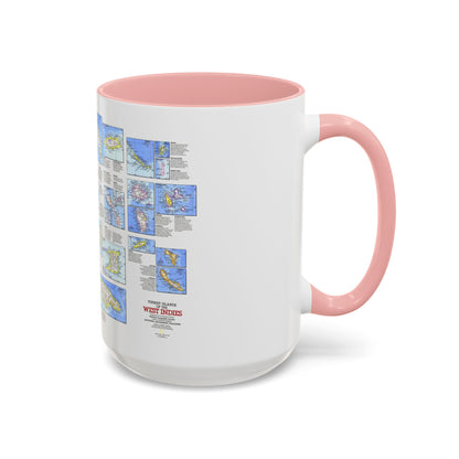 West Indies - Tourist Islands (1981) (Map) Accent Coffee Mug