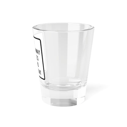MUTCD-CA SR48 (California) (Road Sign) Shot Glass 1.5oz