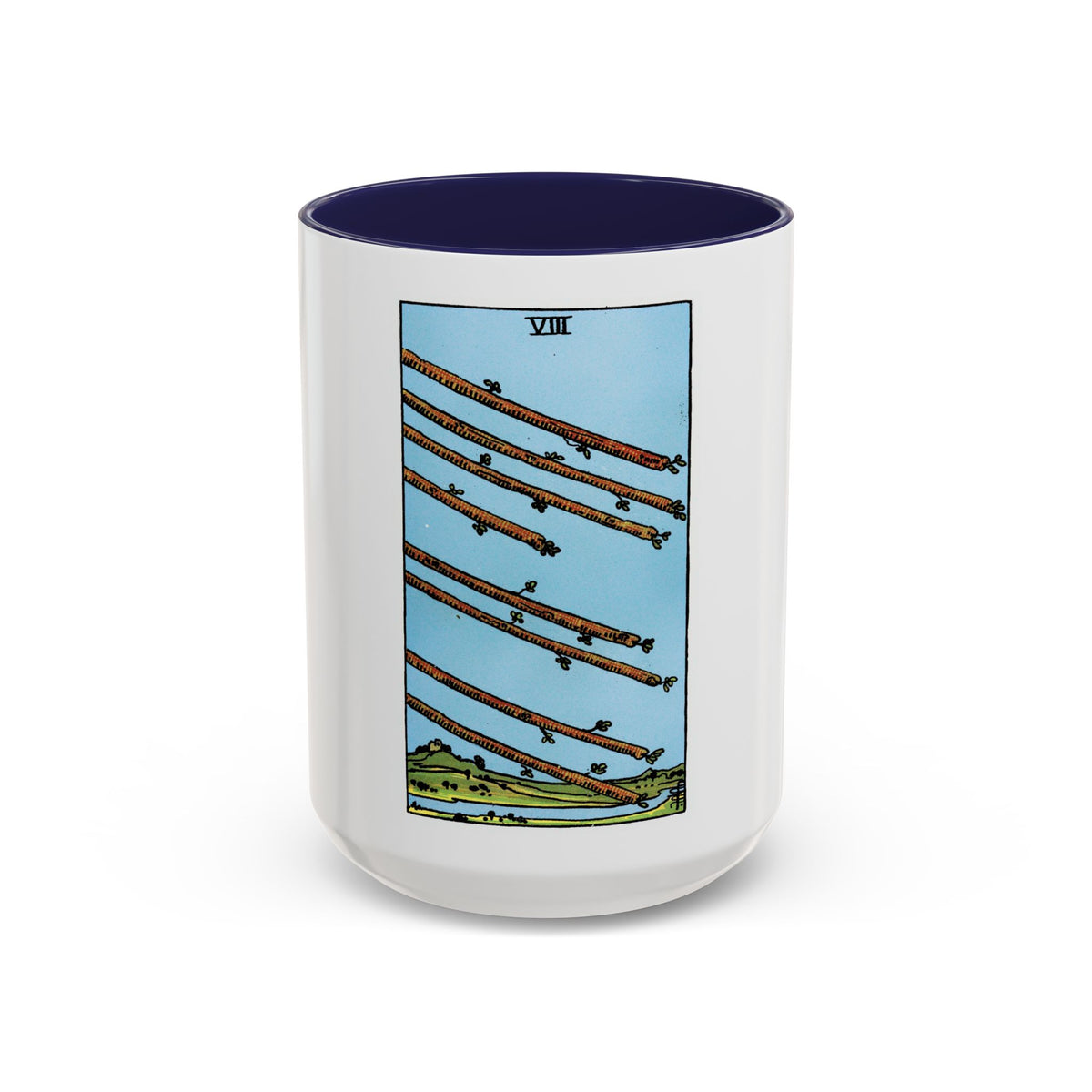 The 8 of Wands (Tarot Card) Accent Coffee Mug
