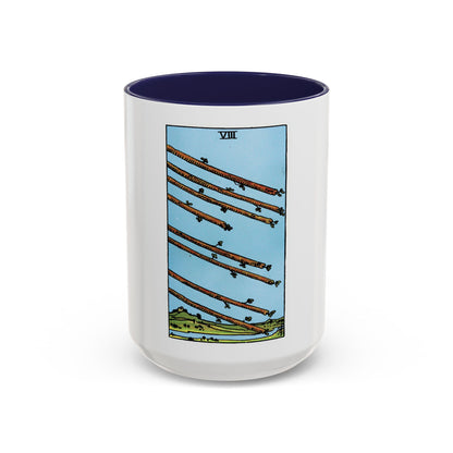 The 8 of Wands (Tarot Card) Accent Coffee Mug