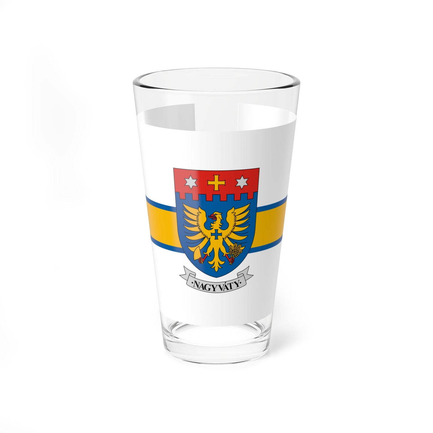 Flag of Nagyvaty (Hungary) Pint Glass 16oz