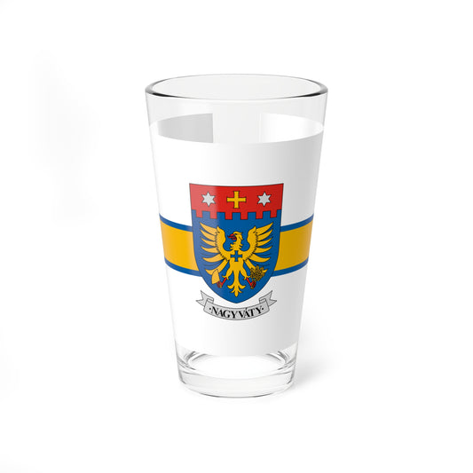 Flag of Nagyvaty (Hungary) Pint Glass 16oz