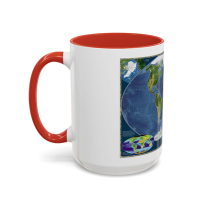 World Map - Satellite (2001) (Map) Accent Coffee Mug