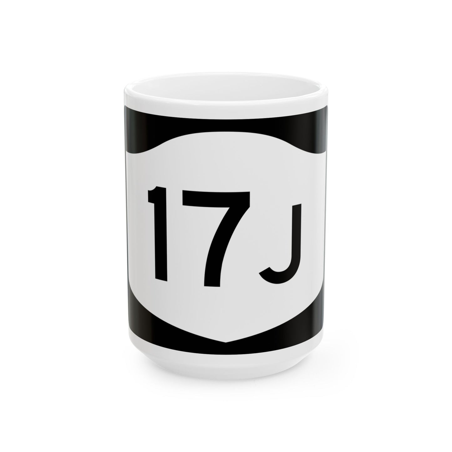 NY-17J (New York) (Road Sign) White Coffee Mug