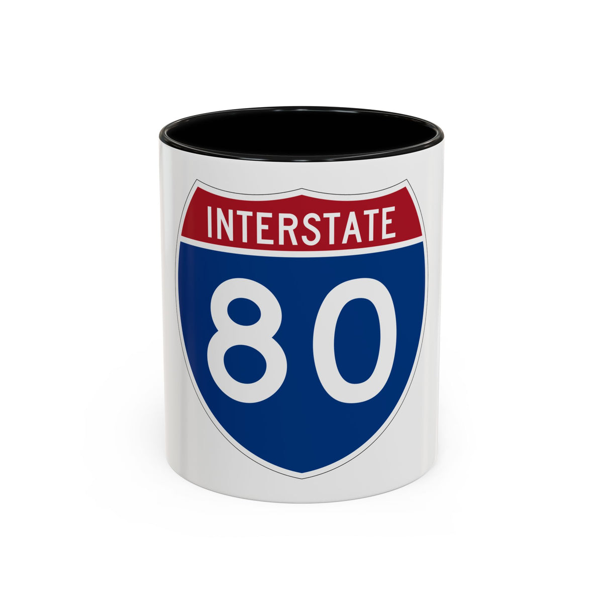 Interstate 80 (U.S. Highways) Accent Coffee Mug