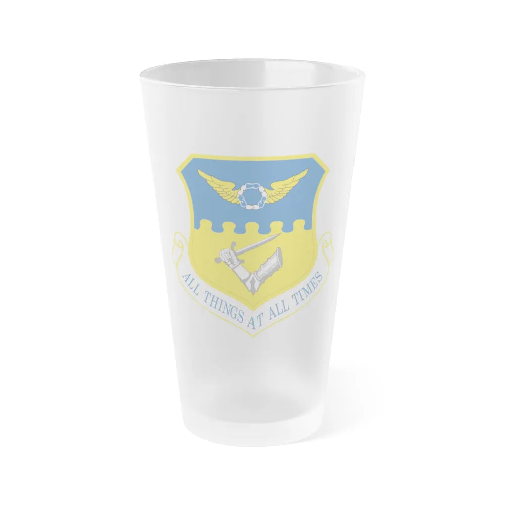 121st Air Refueling Wing (U.S. Air Force) Frosted Pint Glass 16oz-Go Mug Yourself